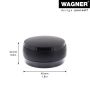 Wagner dørstopper sort Ø45x23,5 mm