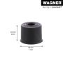 Wagner dørstopper sort Ø32x24 mm