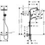 Hansgrohe MySelect E Showerpipe 240 1jet m/termostat hvid/krom