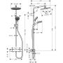 Hansgrohe Crometta S Showerpipe 240 Varia m/termostat krom