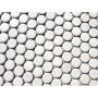 Mosaik Penny Round Uni hvid blank 32x30,5 cm 