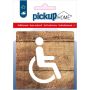 Pickup handicap skilt akryl trælook