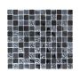 Mosaik CM M462 glas & sten mix sort 32,7x30,2 CM