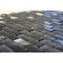 Mosaik Brick glas, perlemor og natursten sort mix 30x28,5 cm