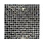 Mosaik Quadrat glas og natursten sort 30,5x30,5 cm