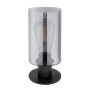 Globo bordlampe Hadera sort/røg E27 60W H21,5 cm