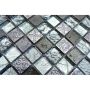 Mosaik Square krystal/resin sølv mix 30 x 30 cm