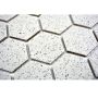 Mosaik Salt Hexagon porcelæn uglaseret sand 27,1 x 28,1 cm