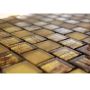 Mosaik krystalstruktur gyldenbrun 28,6 x 31,8 cm