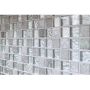 Mosaik Square krystal/resin sølv mix 30 x 30 cm