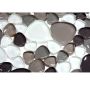 Mosaik Pebble krystal mix brun/lys 29,9 x 29,9 cm