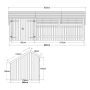 Plus havehus Multi redskabsrum 3 moduler dobbeltdør åben front 15,5 m² inkl. tagpap/alulister 