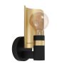 Eglo væglampe Hayes guld/sort E27 H22 cm