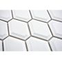 Mosaik Diamond Metro hvid mat 25,2 x 26,5 cm