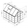 Drivhus Hybrid polycarbonat/aluminium 4,6 m²