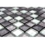 Mosaik Foil krystal sort/sølv 30 x 30 cm