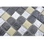 Mosaik Roman krystal/resin grå mix 30 x 30 cm