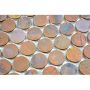 Mosaik Penny Round kobber 29,8 x 28,2 cm