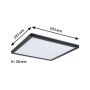 Paulmann Atria LED plafond L29,3xB29,3cm 16W 3000K sort