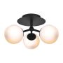 Halo Design væg-loftlampe Atom trio opal-sort Ø26cm