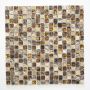 Mosaik Square sten & glas mix brun 30x30cm