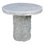Havebord lys granit poleret/stokhamret Ø75 cm