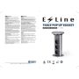 E-Line POP-UP Stikdåse 3-Vejs M/USB M/motor Schuko