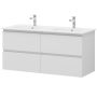 Camargue badmøbelsæt Leva mat hvid 2x60 cm