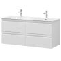 Camargue badmøbelsæt Annika blank hvid 2x60 cm