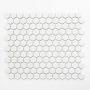 Mosaik Hexagon hvid blank 30x26 cm