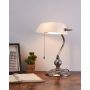 Eglo Banker bordlampe H39cm røgfarvet stål/hvid