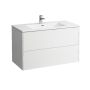 Laufen møbelpakke base 100 cm vaskeskab 2 skuffer håndvask hvid højglans