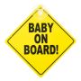 Skilt "Baby On Board" m/sugekop