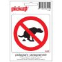 Pickup skilt ryd op efter din hund 10x10 cm