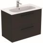 Ideal Standard badmøbelsæt i.life A carbongrå m/sorte greb 84 cm
