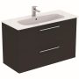 Ideal Standard badmøbelsæt i.life A carbongrå m/grå greb 104 cm