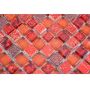 Mosaik Roman krystal/resin rød mix 30 x 30 cm
