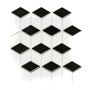 Mosaik 3D Cube porcelæn sort/hvid mat 26,6 x 30,5 cm