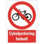 Pickup skilt cykelparkering forbudt 33x23 cm