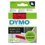 DYMO D1 tape sort/rød 12mm x 7m