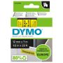 DYMO D1 tape sort/gul 12mm x 7m
