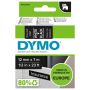 DYMO D1 tape hvid/sort 12mm x 7m