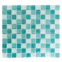Mosaik krystal blågrøn mix 32,7 x 30,2 cm