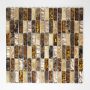Mosaik Stick sten & glas mix brun 30x30cm