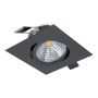 Eglo LED indbygningsspot m. kip Saliceto sort 6 W 8,8 cm 