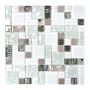 Mosaik Combi krystal/stål hvid 30 x 30 cm