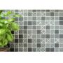Mosaik Eco genanvendt glas sort 31,5 x 31,5 cm