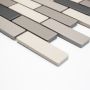 Mosaik Brick antislip mix hvid/grå 29,5x29 cm