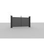Allview endevæg Cubus til carport single komposit sort plank