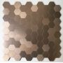 Mosaik Hexagon Bronze selvklæbende 30,5x30,5 cm